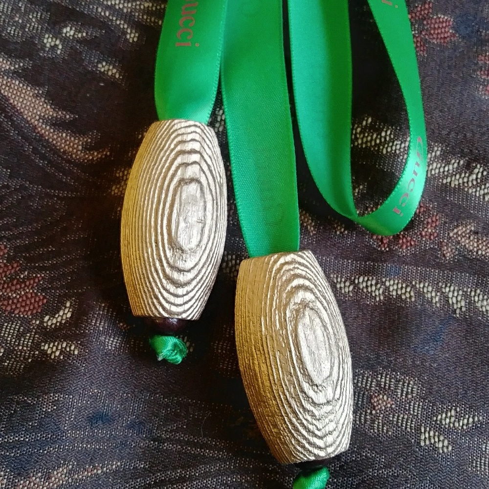 Green and Gold Hair Tie